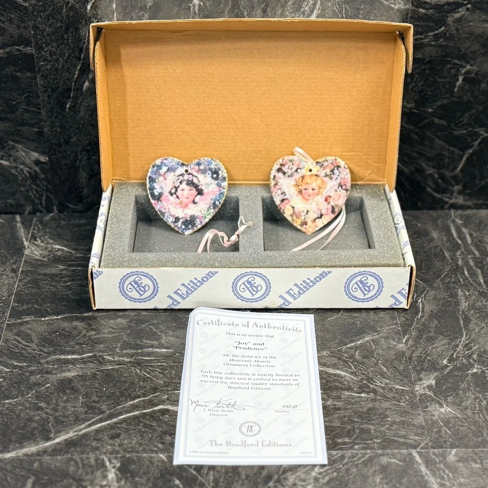 1996 THE BRADFORD EDITIONS “Joy” and “Prudence” Ornaments